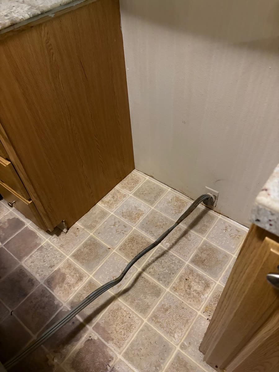 Bathroom floor deep clean — After